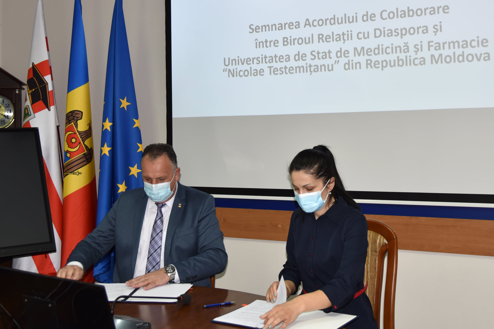 Acord de colaborare între Biroul relații cu diaspora și Universitatea de Stat de Medicină și Farmacie „Nicolae Testemițanu”