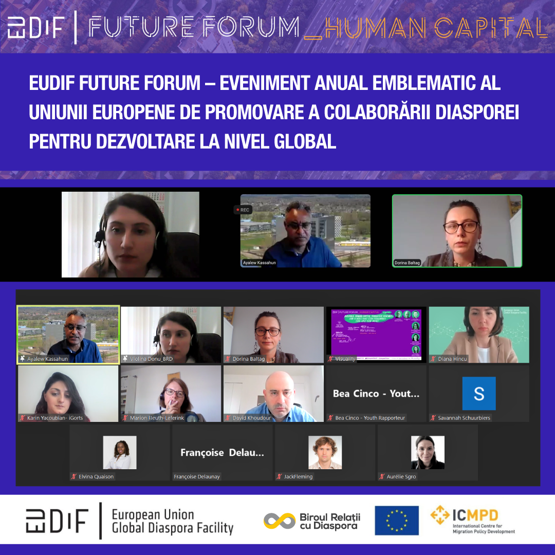 Форум будущего EUDiF - ежегодное мероприятие Европейского Союза, направленное на продвижение глобального сотрудничества диаспоры в целях развития.